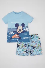 DEFACTO Baby Boy Disney Mickey & Minnie Short Sleeve T-shirt Shorts 2-Piece Set