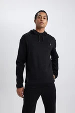 DEFACTO Fit Standard Fit Hooded Printed Sweatshirt