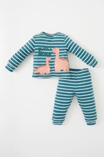 DEFACTO Baby Boy Striped Long Sleeve Pajamas Set