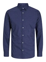 Jack&Jones PLUS Pánská košile JJJOE Slim Fit 12264373 Navy Blazer 3XL