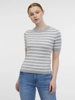 Orsay Light Grey Women's Striped Knit Top - Women's