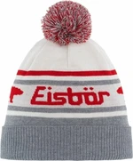 Eisbär Chani OS Pompon Beanie Grey/White/Red UNI Ski Mütze