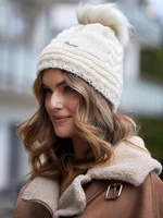 Cream women's hat for winter