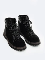 Suede insulated ankle boots Trapperky men's Big Star Hi-Poly System black