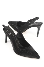 Capone Outfitters Women's Open Back Medium Heel Shoes