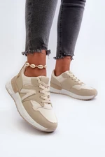 Women's eco leather sneakers beige Vinelli