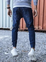 Kék férfi skinny fit farmernadrág övvel Dstreet