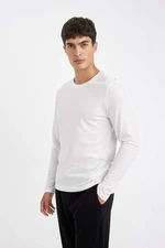 DEFACTO Slim Fit Crew Neck Long Sleeve Pajama Top