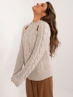 Beige women's sweater