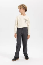 DEFACTO Boy's Loose Fit Standard Leg Gabardine Trousers