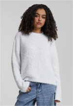 Women's sweater Feather Mock Neck white