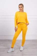 Set with oversized mustard blouse