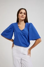 Women's blouse MOODO with wide sleeves - navy blue