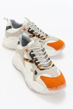 LuviShoes Lecce Orange Patterned Women's Sports Shoes