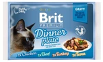 BRIT Premium Cat Fillets in Gravy Dinner Plate 4 x 85 g