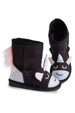 Denokids Black Unicorn Girls' Boots