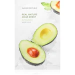 NATURE REPUBLIC Real Nature Avocado Mask Sheet vyživující plátýnková maska pro suchou pleť 23 ml