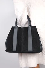 LuviShoes 175 Black Suede Women's Handbag