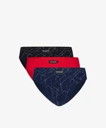 Men's sports briefs ATLANTIC 3Pack - dark blue/red/blue