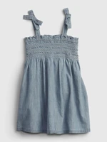 GAP Dětské šaty tie smocked dress - Holky