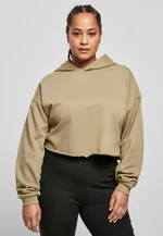 Dámská oversized khaki kapuce s kapucí