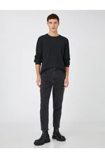 Koton Basic Knitwear Sweater Textured Crew Neck Slim Fit