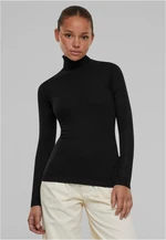 Women's knitted turtleneck black