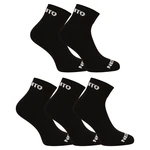 5PACK Nedeto ankle socks black