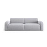 Jasnoszara aksamitna sofa 242 cm Erin – Micadoni Home