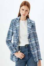 Koton Blue Patterned Women's Jacket