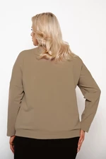 Karina women's long-sleeved sweatshirt - camel