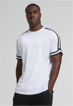 Men's T-shirt Oversized Stripes Mesh white