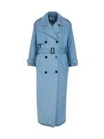 Orsay Blue Women's Denim Trench Coat - Women