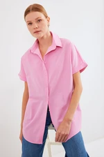 Bigdart 20120 Oversize Short Sleeve Shirt - Pink