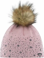 Eisbär Rana Lux Crystal Beanie Pink Clay/Anthrazit/Beige UNI Lyžařská čepice