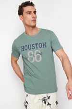 Trendyol Mint Houston Printed Regular Cut T-shirt