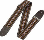 Levys M8HTV-20 Print Series 2" Vintage Hootenanny Jacquard Weave Guitar Strap Brown