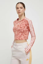 Tričko s dlouhým rukávem adidas Originals růžová barva, IY0779