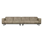 Szara sofa z imitacji skóry BePureHome Statement, 372 cm