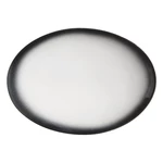 Biało-czarny ceramiczny owalny talerz Maxwell & Williams Caviar, 30x22 cm