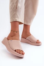 Women's wedge slippers ZAXY light pink