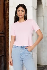 Trendyol Pink Crew Neck Knitwear T-Shirt