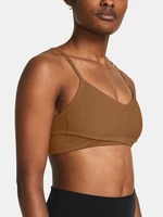 Hnedá dámska športová podprsenka Under Armour Meridian Rib Bralette