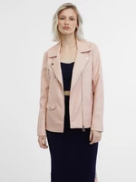 Light pink women's faux leather jacket ORSAY
