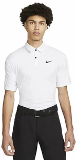 Nike Dri-Fit Tour Mens Solid Golf Polo White/Black XL Chemise polo