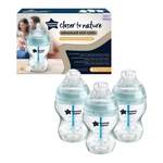 TOMMEE TIPPEE CTN Kojenecká Lahev ADVANCED ANTI-COLIC Pomalý Průtok 260 ml 0m+, 3ks 3 ks