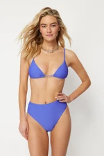 Trendyol Saxe Blue Triangle High Waist High Leg Regular Bikini Set