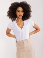 White short sleeve blouse BASIC FEEL GOOD