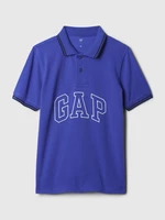 Dark blue boys' polo shirt GAP with logo