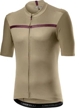 Pánský cyklistický dres Castelli  Unlimited Jersey Dark Sand/Bordeaux